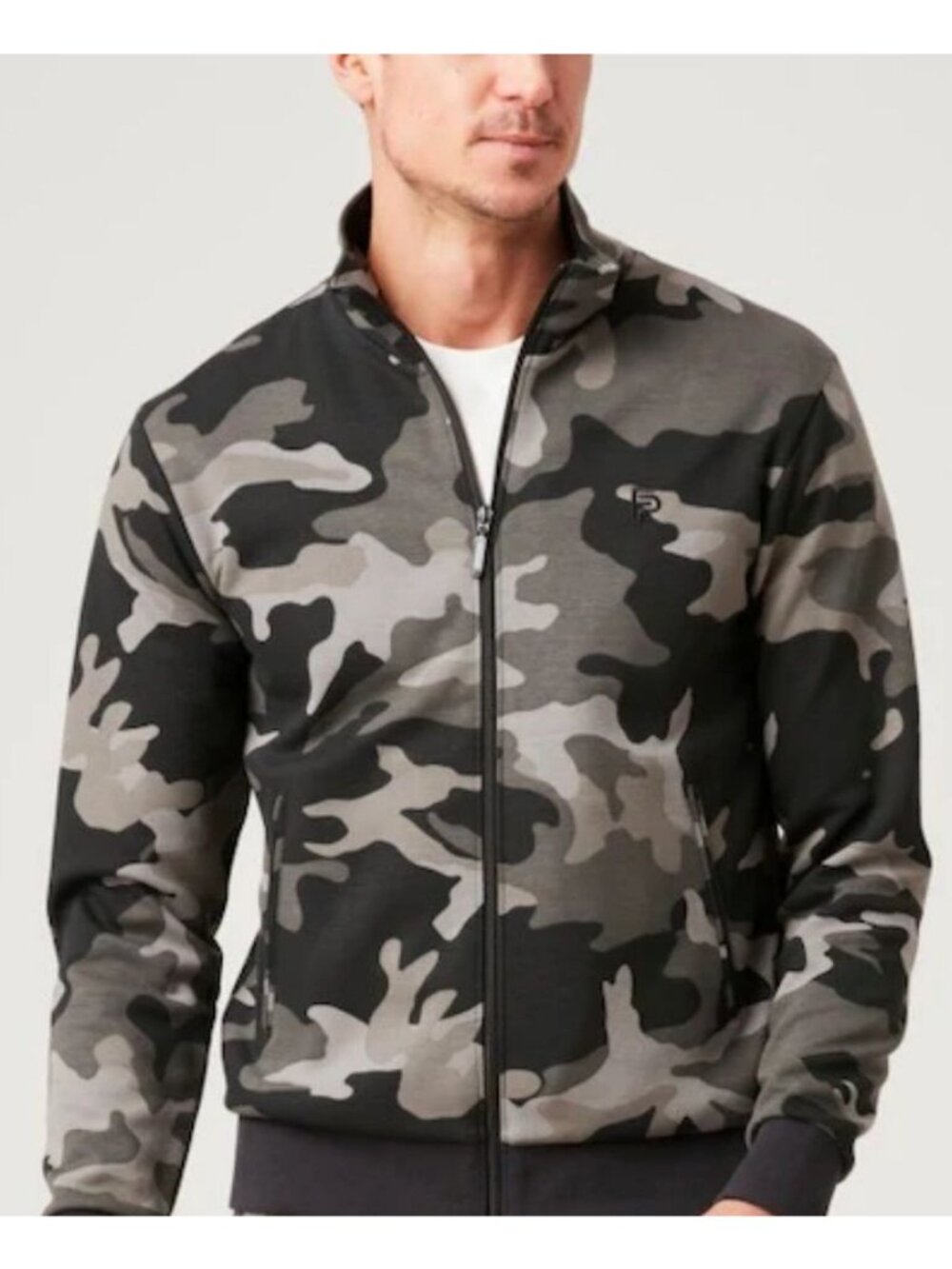 Flint Park Court Zip Jacket Men's Size Large in Gray & Black Camo New With Tags!